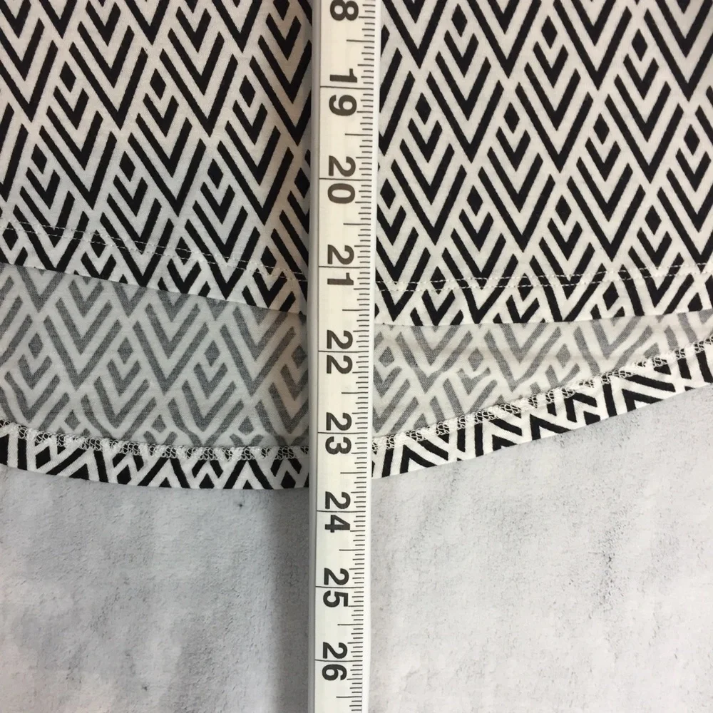 H&M Henley Womens Small Black and White V Neck Long Sleeve - Picture 8 of 9